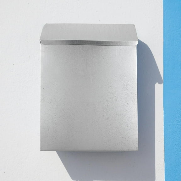 WASHWEPE 1Pcs Outdoor Wall Mount Locking Mailbox Iron Suggestion Box Rustic American Country Style 11.7x8.5x2.6in