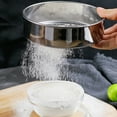 thumbnail image 3 of Stainless Steel Fine Mesh Flour Sifter Handheld Flour Sifting Sieve Strainer Round Cake Baking Sugar Filter Mesh (25CM), 3 of 8