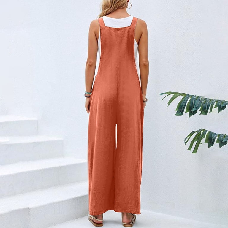 Women Casual Pocket Romper Strap Solid Playsuit Button Long Jumpsuit Lon  Dress for Women Summer Maxi Dress for Women Dresses for Womens Summer Tie  Waist Midi Dresses for Women Casual for Women