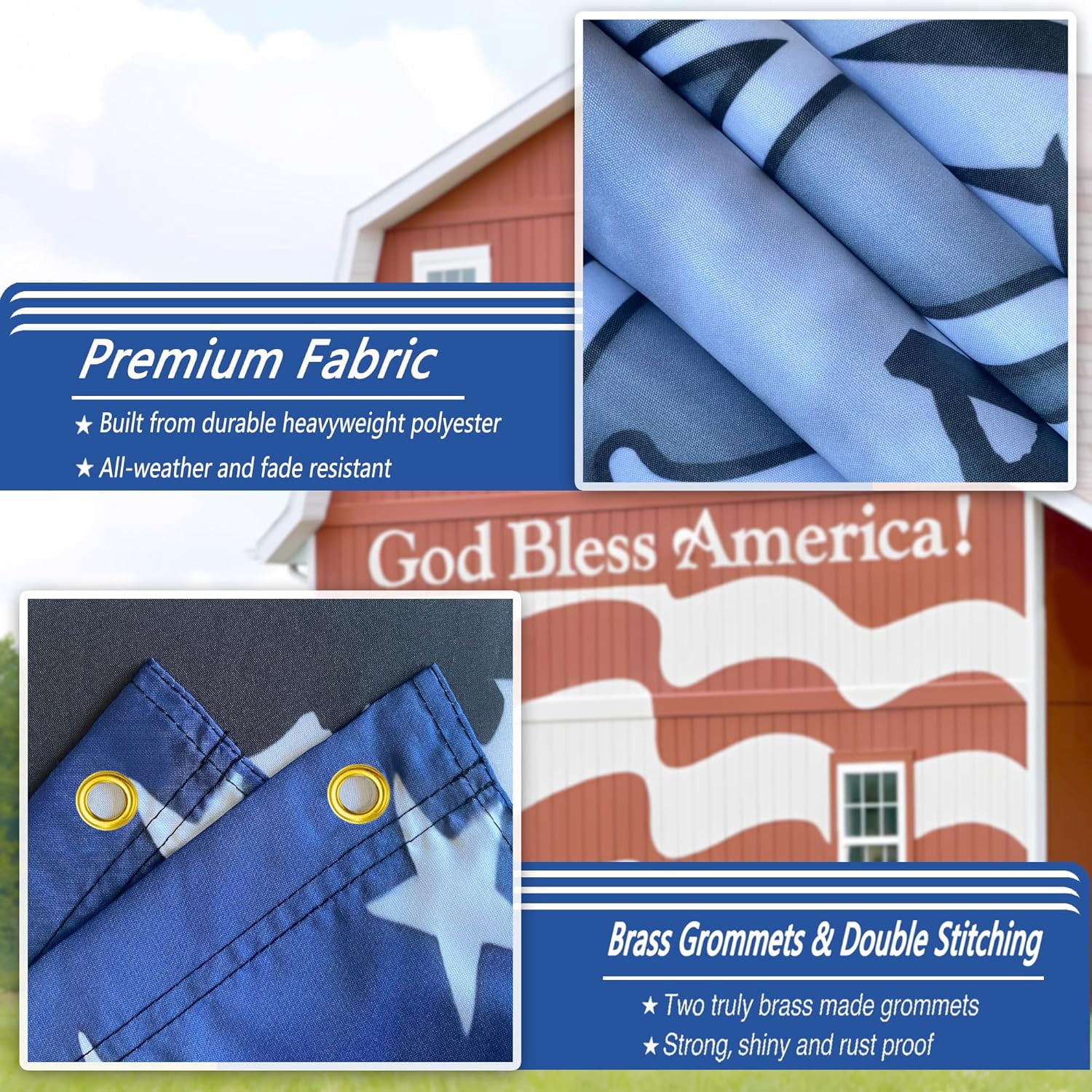 One Nation Under God Flag Christian Jesus American Flags for Outside 3x5 Double Sided In God We Trust Flag Jesus Easter Flag Banner for House Yard Indoor Outdoor Faith Patriotic Flags Decor