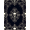 Black Purple Cream, Pattern 14, variant on Design&I 8'x10' Washable Area Rug Halloween Vintage Skull Damask Ornamental Symmetrical Large Border for Dining Room, Office, Lounge, Snag-Free