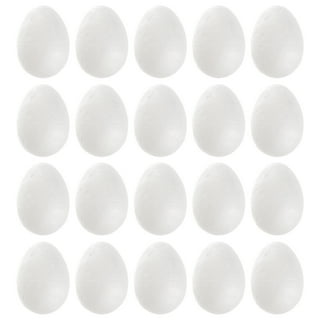 Lot of 24 White Styrofoam 2 Egg Foam Shapes Forms Kids Easter Arts &  Crafts