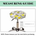 thumbnail image 4 of Velvet Bar Stool Covers Round Stool Cushion Covers Stool Chair Covers Barstool Covers Slipcovers, Stretchy & Elastic Edge Soft Fabric Machine Washable, Dia 14 Inch, Yellow Lemon Retro, 4 of 6