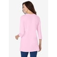 thumbnail image 2 of Woman Within Plus Size Perfect Three-Quarter Sleeve Crewneck Tunic, 2 of 6