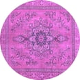 thumbnail image 1 of Ahgly Company Indoor Round Abstract Purple Modern Area Rugs, 6' Round, 1 of 4
