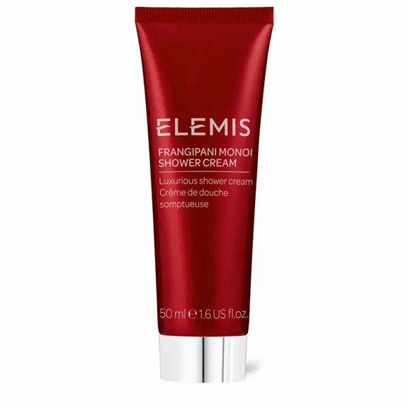 Elemis Frangipani Monoi Shower Cream 1.6 oz, Luxurious Moisturizing Body Cleanser