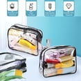 thumbnail image 4 of Bolsa de cosméticos Weewooday de PVC con cierre, transparente, impermeable, 12 unidades, 4 of 6