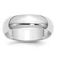 thumbnail image 4 of Platinum 6mm Half-Round Wedding Band Ring Size 8, 4 of 7