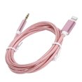 thumbnail image 2 of Cable auxiliar para automóvil para IOS 12 Audio AUX de 3,5 mm para adaptador de interfaz IOS Cable trenzado de nailon Rosa, 2 of 5