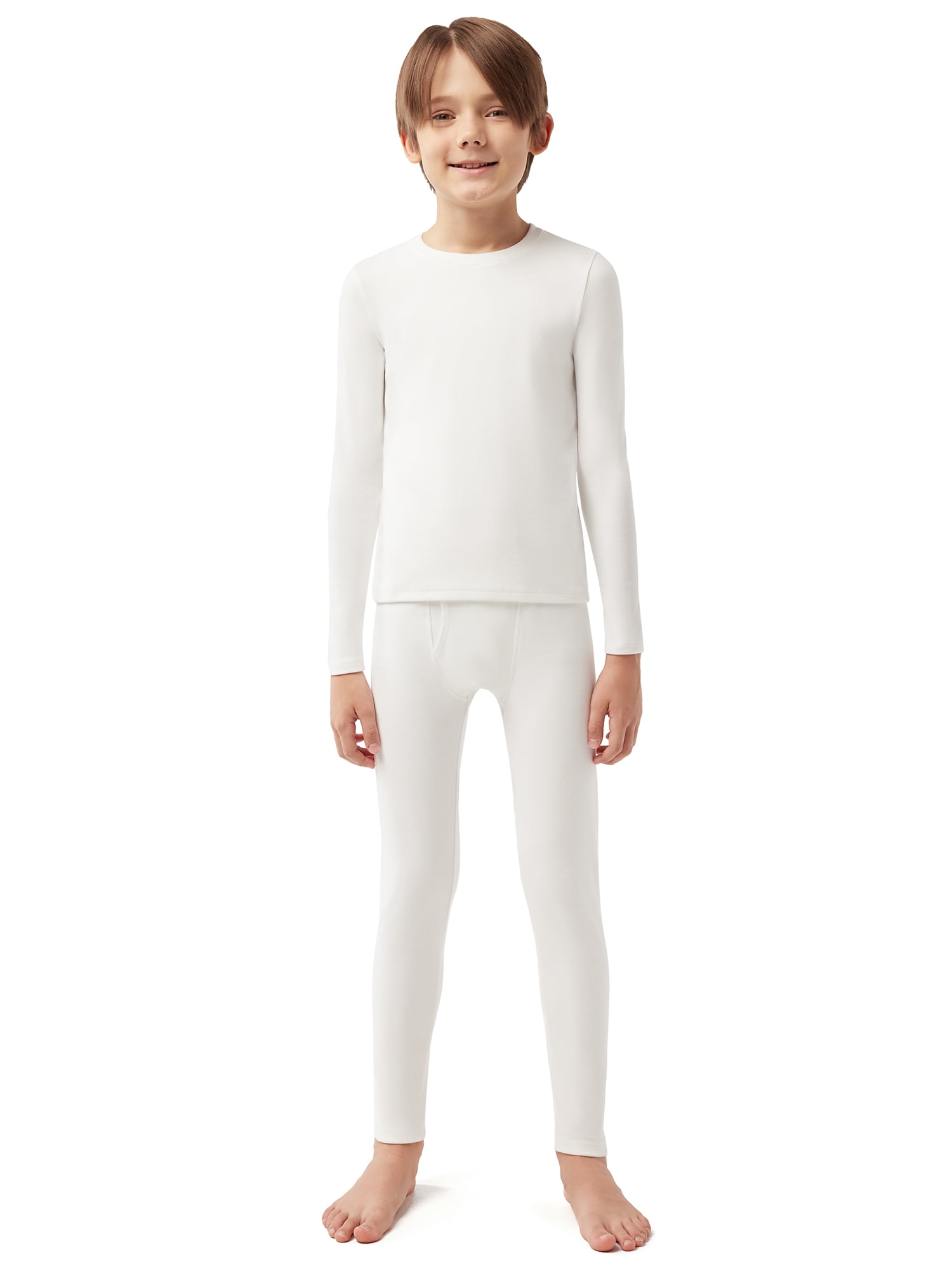 SIORO Boys Thermal Underwear Set Soft Double Fleece Warm Long Johns Set