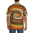 thumbnail image 3 of Hirioo Colorful Swirl for Men's Cuban Collar Short Sleeve Shirt Button Down Shirt Beach Summer Shirts Wedding Vacation Shirts-4X-Large, 3 of 5
