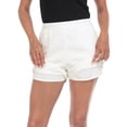 thumbnail image 5 of HDE Women's High Waisted Linen Blend Shorts with Pockets White S, 5 of 6