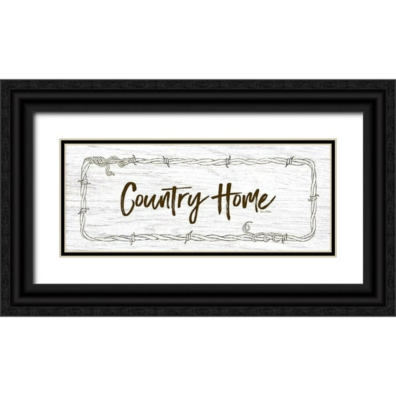 Murdock, Ramona 14x8 Black Ornate Wood Framed with Double Matting Museum Art Print Titled - Country Home