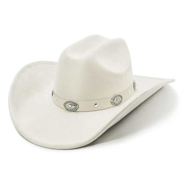 Sombrero vaquero FLUFFY SENSE. Western de fieltro Cattleman para mujeres y hombres