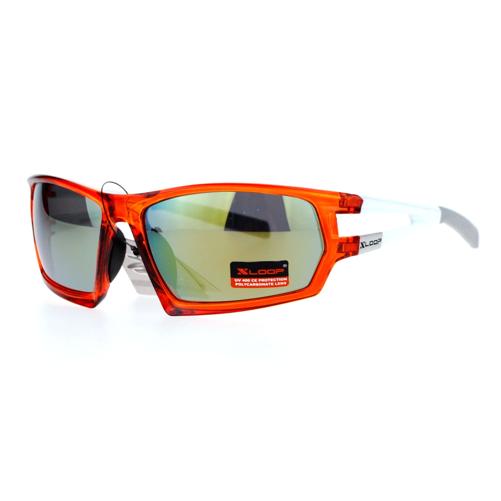 XLoop Xloop Mens Mirrored Lens Aerodynamic Rectangular Matte Plastic