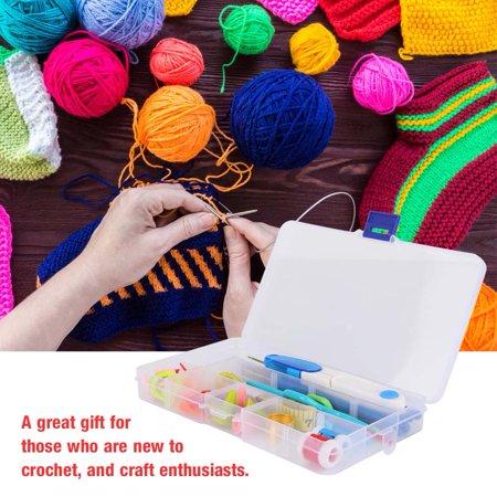 Download Sonew 16 Types Multi-color Crochet Hook Kit Bearded Needle Set Knitting Tool Accessory, Bearded ...