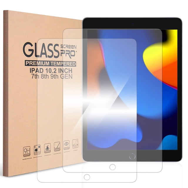 Protector de pantalla KIQ de vidrio templado para iPad 10.2 7ª, 8ª y 9ª generación