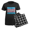 thumbnail image 5 of CafePress - Abstract Paint Splatter Transgender Pride Flag Pajamas - Women's Short Sleeve Print T-Shirt and Pants Dark Cotton Pajama Set, 5 of 7