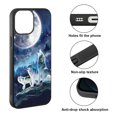 thumbnail image 2 of FINCIBO Soft Rubber Protector Cover Case for Apple iPhone 13 mini 5.4" 2021 (NOT FIT Apple iPhone 13 Pro 6.1" 2021/iPhone 13 6.1" 2021/iPhone 13 Pro Max 6.7" 2021), Wolf Pack Moon, 2 of 5