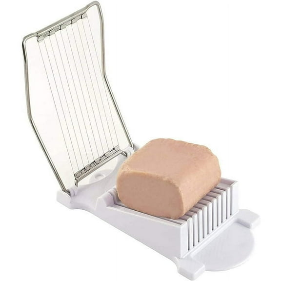 Spam Slicer, Luncheon Meat Slicer, Multipurpose Stainless Steel Wire Slicer, Egg Fruit Banana Soft Cheese Slicer, Cuts 9 Slices