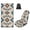 Brown and Blue-Aztec, variant on Crocodile Print Car Seat Towel Covers Front Seats American Flag Print Car Seat Protector with Storage Bag Sweat Absorption Beach Towel, Sports Towels, Workout Towels