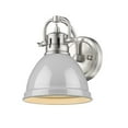 thumbnail image 1 of Golden Lighting 3602-BA1 PW-GY Duncan 1 Light Bath Vanity with Gray Shade, Pewter, 1 of 3