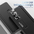 thumbnail image 2 of SaniMore Case for Samsung Galaxy Z Fold 3 7.6" 2021, Hinge Protection Case with S Pen Holder Magnetic Bracket Built-in Tempered Glass Screen Protection Lens Cap All-inclusive Case, Black, 2 of 7