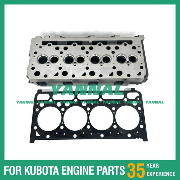 Cylinder Head & Head Gasket For Kubota V2203DI V2403DI For Bobcat 773 773C 773F