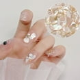 thumbnail image 4 of dianhelloya Nail Art Shell Irregular Abalone Sequins DIY Nail Design Accessories 3D Nail Manicure Craft Ornaments Champagne, 4 of 8