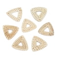 thumbnail image 3 of simhoa 1 Paire Boucles d'Oreilles en Osier Naturel Rotin DIY Triangle Rond, 3 of 8