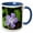 Blue/White, variant on 3drose, Lilac Periwinkle Flower, 11oz Two-tone Red Mug