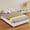 fleece white, variant on Anoncndin Lowprofile Bed Frame Without Headboard & Footboard, Upholstered Platform Frame With Soft Rounded Corners No Box Spring Needed, Noiseless
