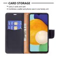 thumbnail image 3 of Mantto For Galaxy A13 5G Wallet Case with [RFID Blocking] Card Holder Kickstand Magnetic Wrist Strap, Premium Leather Flip Case Wallet TPU inner Shell For Samsung Galaxy A13 5G, Black, 3 of 9