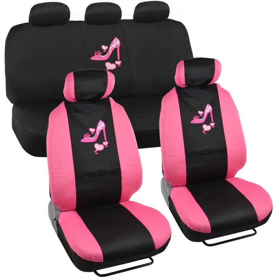For Hyundai New Heart Car Truck SUV Seat Covers Headrest Floor Mats Full Set
