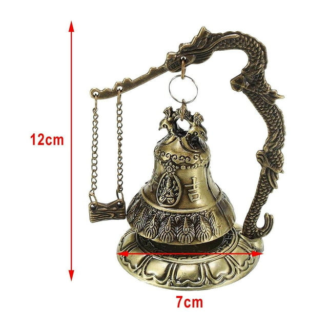 Maoww Dragon Fengshui Bell Good Luck Bless for Home Desk Decor Peacock