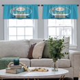 thumbnail image 4 of LALILO Kitchen Curtain Valance Merry Christmas Christmas Rod Pocket Window Curtain 52"x 18" Set of 2, 4 of 5