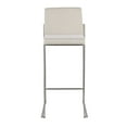 thumbnail image 6 of LumiSource Fuji High Back 30" Fixed-Height Barstool - Set of 3 in Stainless Steel, 6 of 10