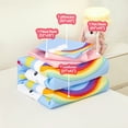 thumbnail image 5 of ZRNBAST 4-Piece Toddler Bedding Set, Colorful Rainbow with Clouds Girls Comforter Set, Blue, 5 of 8