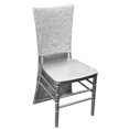 thumbnail image 3 of BalsaCircle Metallic Fitted Spandex Chair Slipcover Silver, 3 of 6