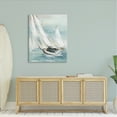 thumbnail image 2 of Stupell Industries Sailboat Watercraft Sailing Water Splashing Ocean Waves Coastal Painting Gallery-Wrapped Canvas Print Wall Art, 36 x 48, Design by Nan, 2 of 6