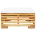 thumbnail image 2 of vidaXL Garden Footrest with Cream Cushion Solid Wood Teak, 2 of 4