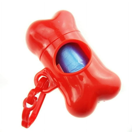 Waste Bag Pet Dog Poo Garbage Clean Carrier Holder Bone Shape Mini Dispenser Box