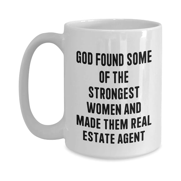 11oz Ceramic Coffee Mug with Funny Real Estate Agent Quote - White Humorous Gift for Women, Men, Realtors, Office & Home Use - Birthday, Christmas Present for Dad, Mom, Sister, Brother, Couples,