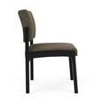 thumbnail image 4 of Lesro Lenox Steel Fabric Armless Waiting Room Guest Chair in Black/Adler Peppercorn Brown, 4 of 5