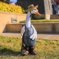 thumbnail image 4 of Estatua, Lindo Conjunto De Estatua De Pato Trabajador Esculturas De Jardín De Resina Pintadas A Mano, 4 of 8