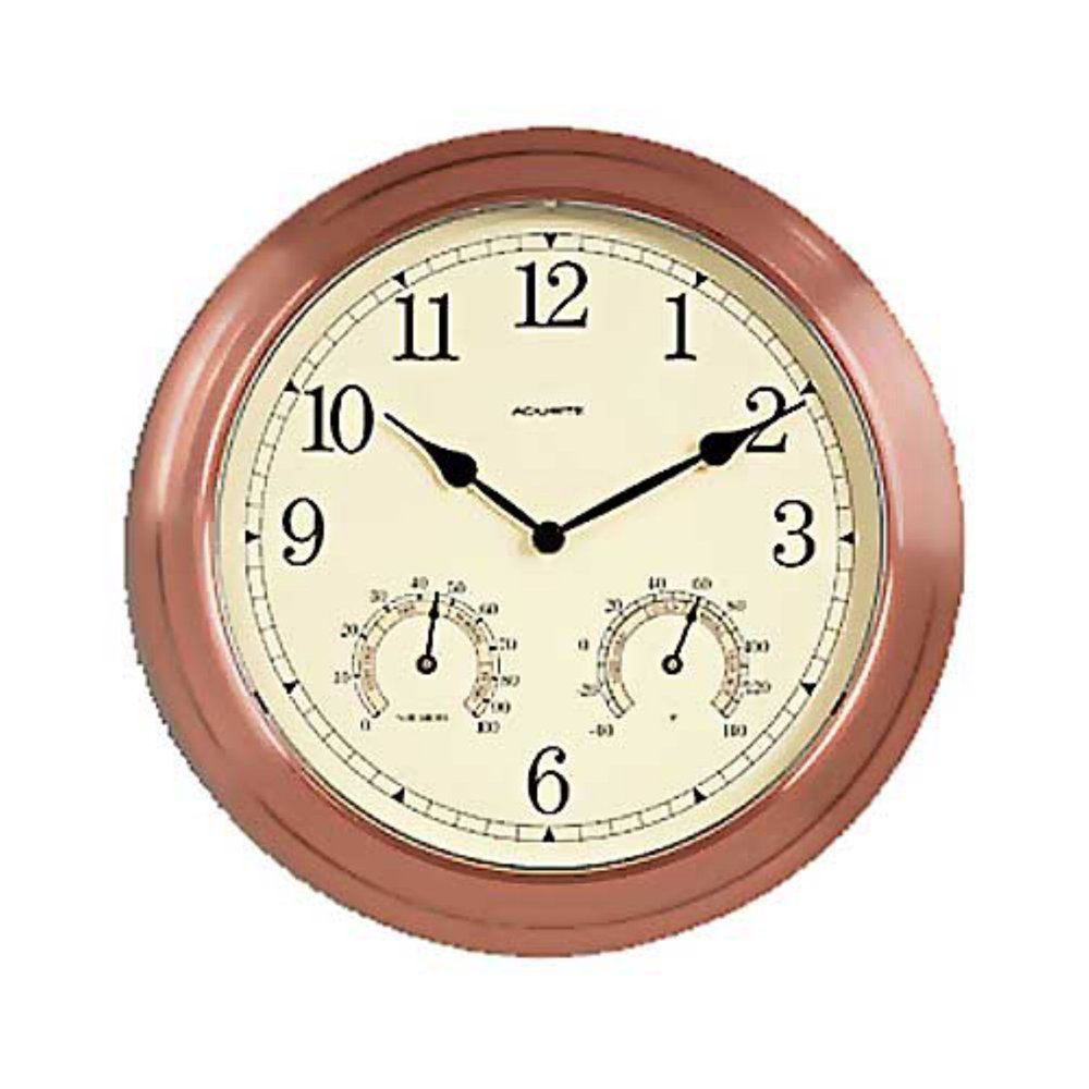 Chaney Copper 13.5 in. Outdoor Wall Clock