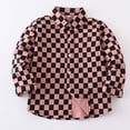 thumbnail image 2 of WRKEKC Kids Boy and Girls Checkered Print Shirt Button-Front Long Sleeve Collared Casual Top for 1-7 Years Fall Winter Wear, 2 of 9