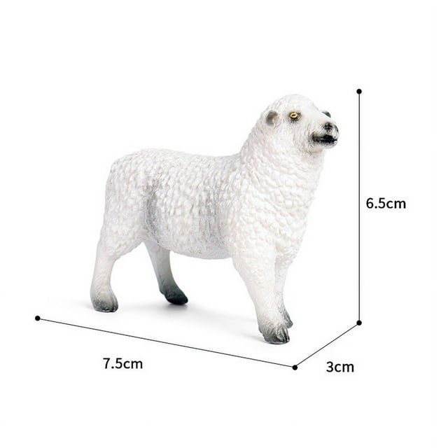 Animaux de Volaille Réalistes Simulation Chèvre Alpaga Agneau Antilope Ranch Modèle de Volaille Figurines d'Action en PVC Jouet Éducatif pour Enfants