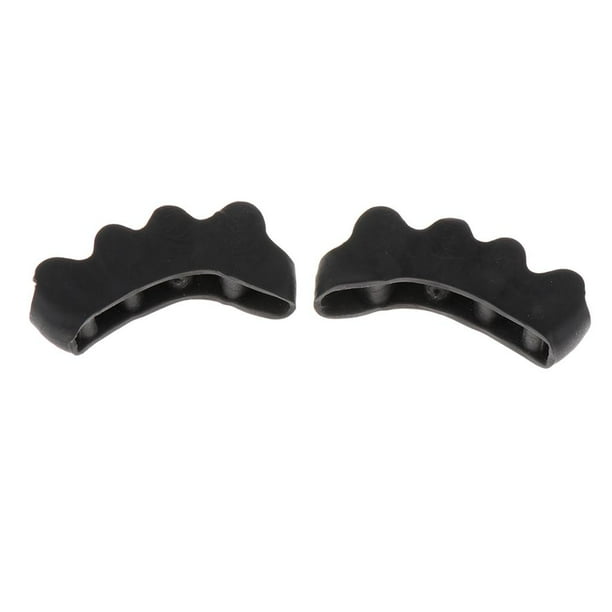 sepadores de dedos de los pies Colcomx silicona suave Negro 8 x 1.6 x 2.5cm