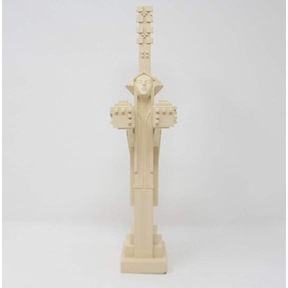 Frank Lloyd Wright - YTC Summit - Decorative Figurine - White - Sprite with Cubes